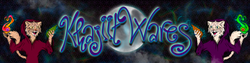 Khajiit Wares™ Logo with Cats and a Moon