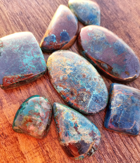 Azurite_Malachite_Chrysocolla_Matrix_Jewelry_Grade_Cabochon