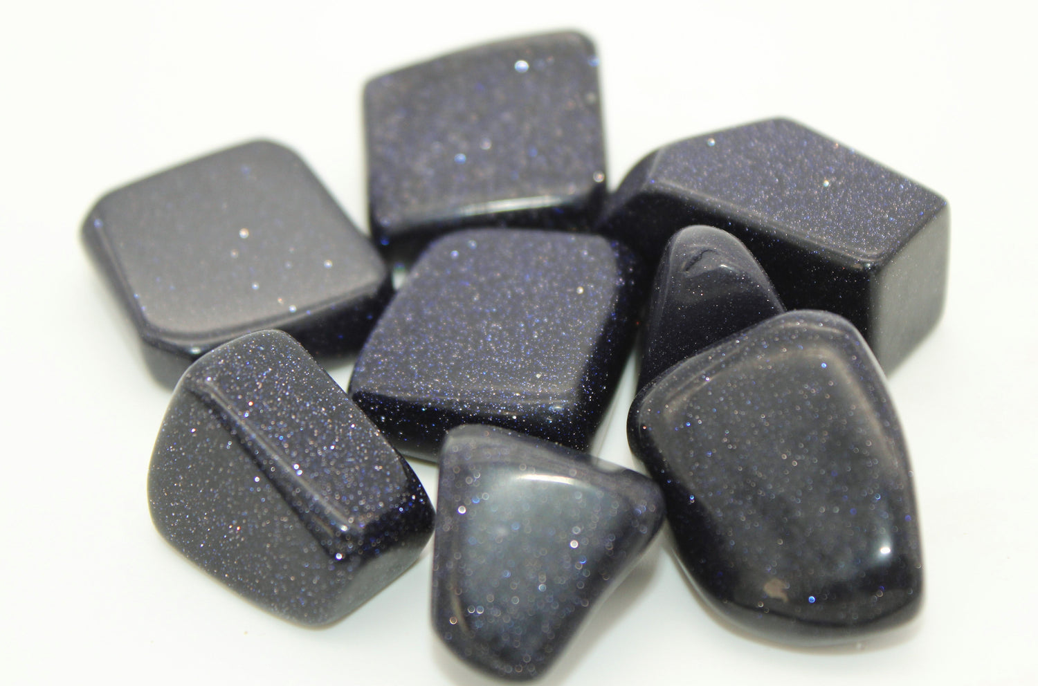 Blue Goldstone Tumbled