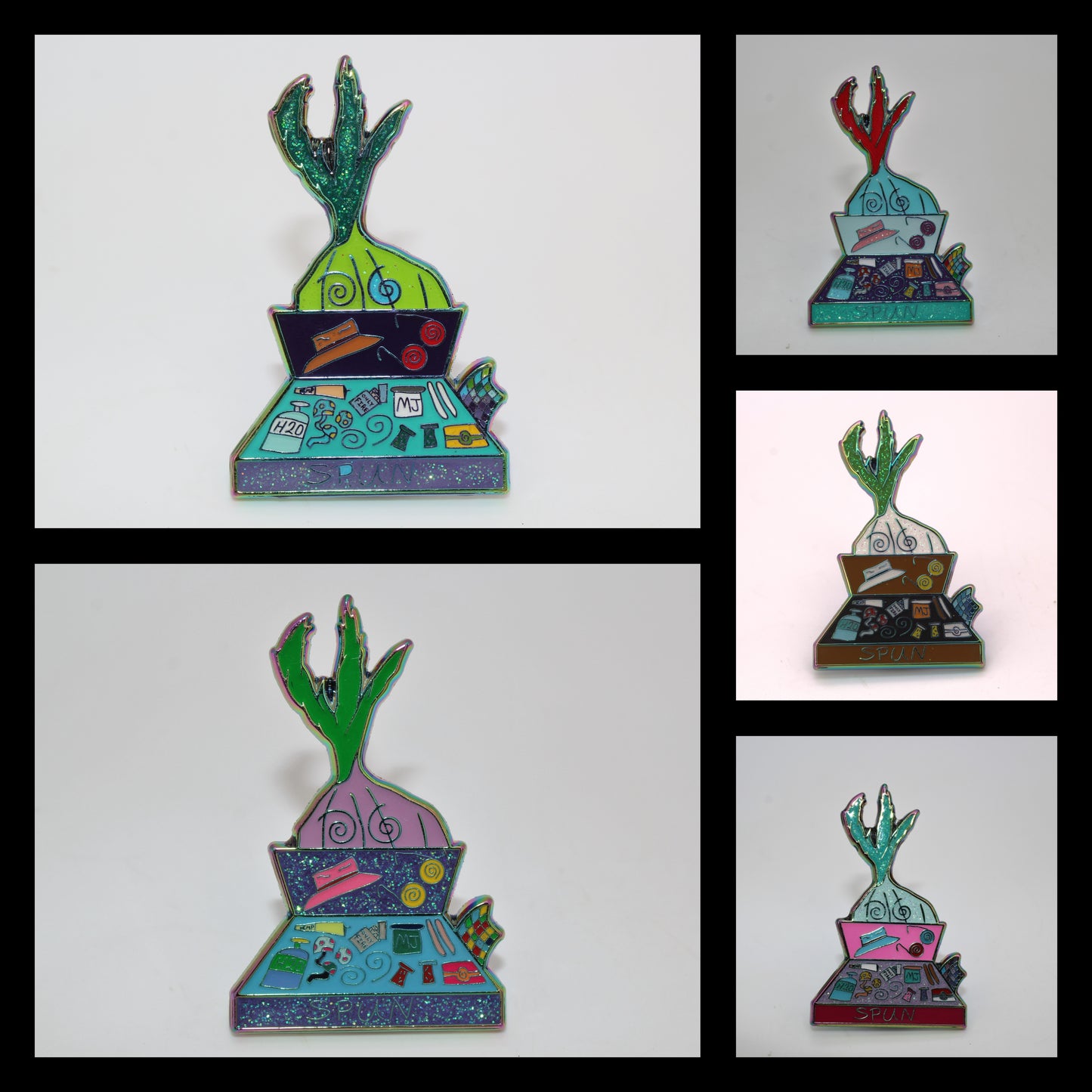 Fear No Spun Enamel Pin Set of 5