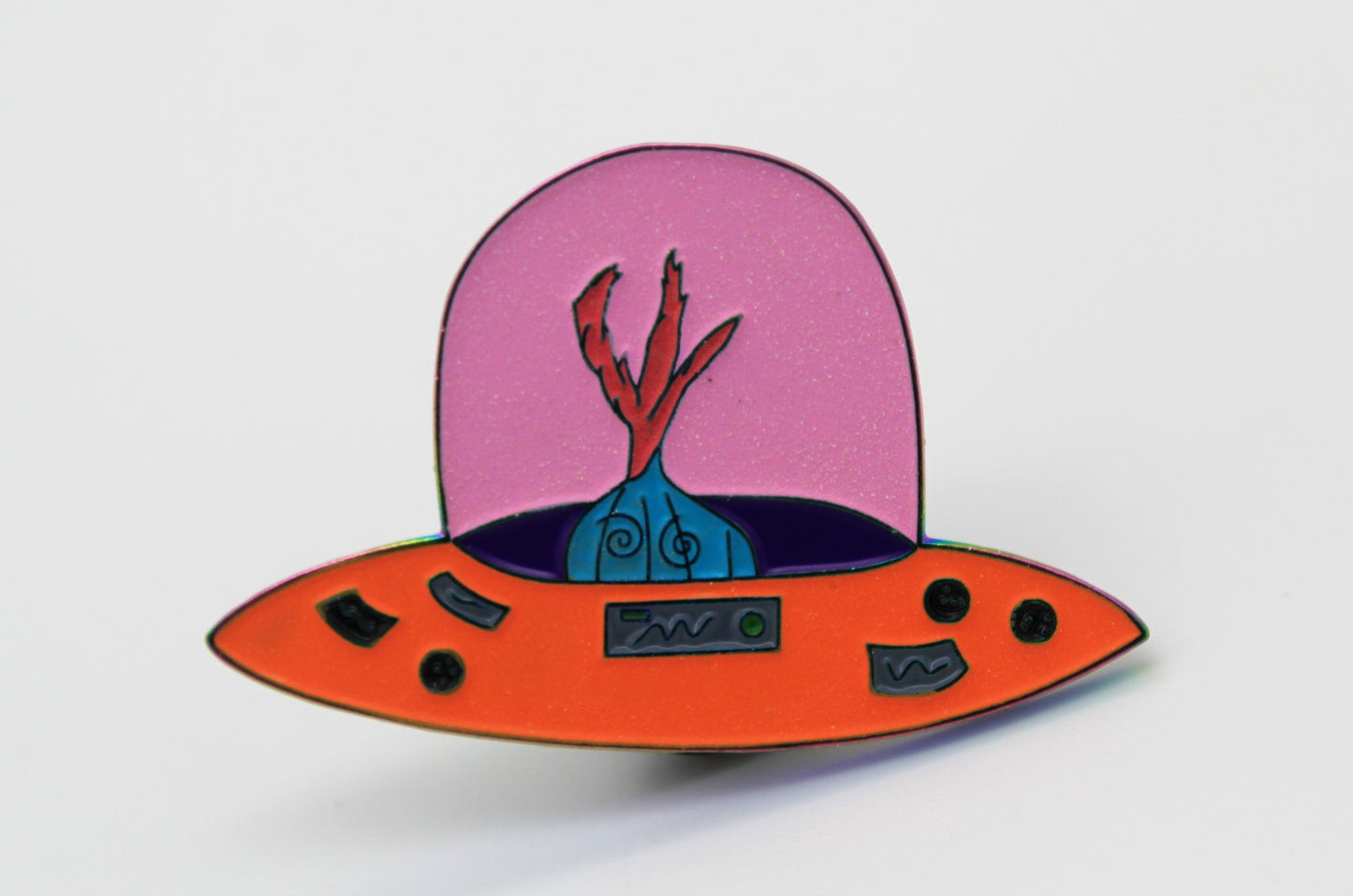 OrangeSpaceshipSpunionPin