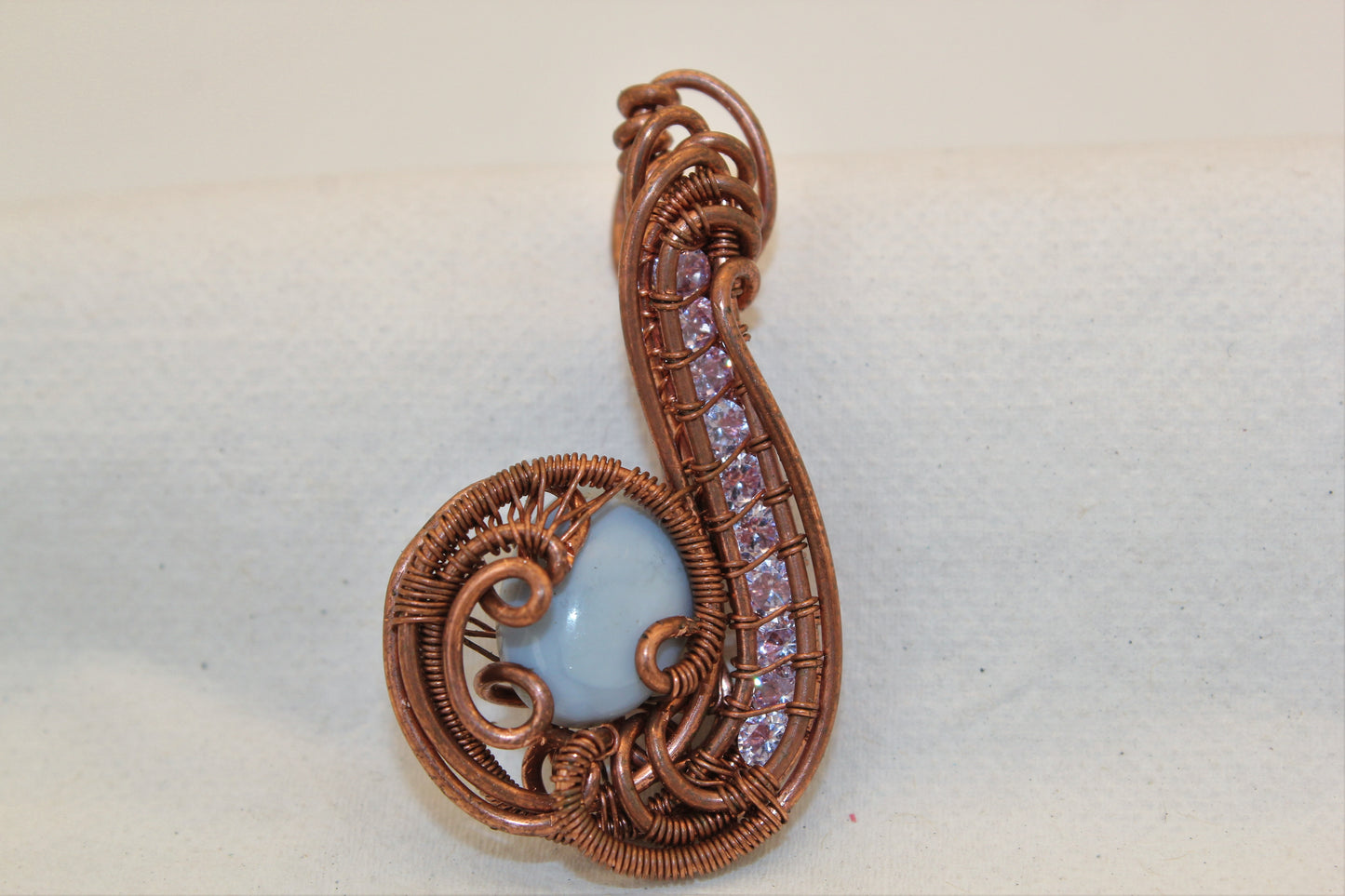 Wirewrap Blue Lace Agate Pendant
