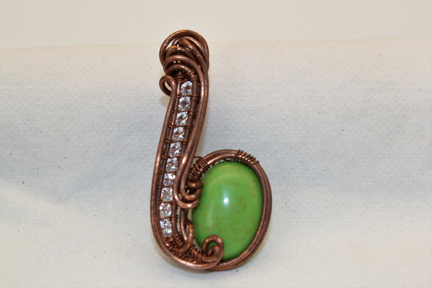 Wirewrap Gaspeite Pendant