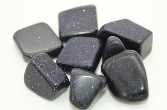 Blue Goldstone Tumbled