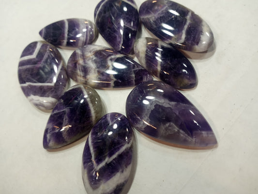 Chevron Amethyst Cabochons Jewelry Grade