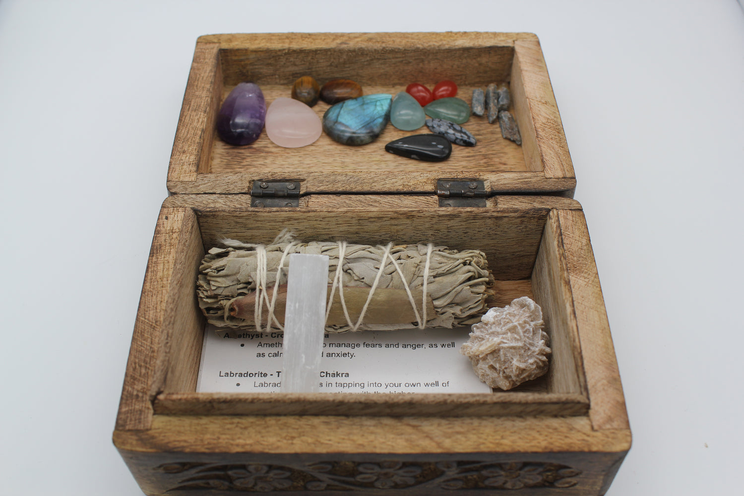 Deluxe Cleansing Kit Box Open with Stones