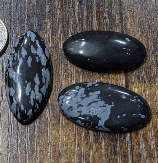 Snowflake Obsidian Cabochons