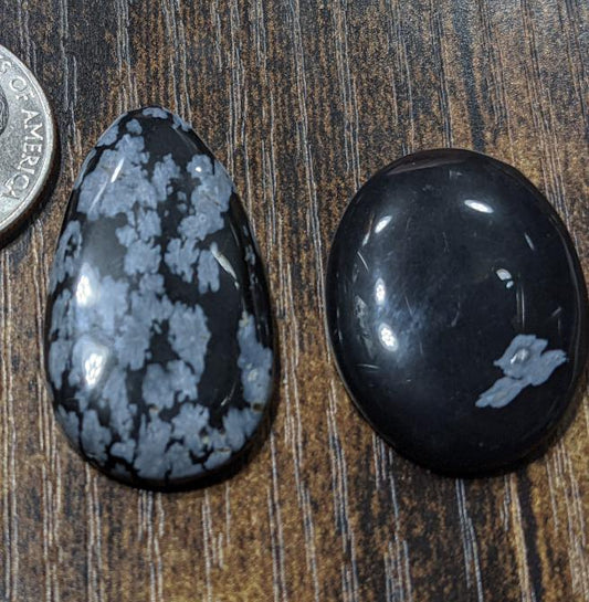 Snowflake Obsidian Cabochons