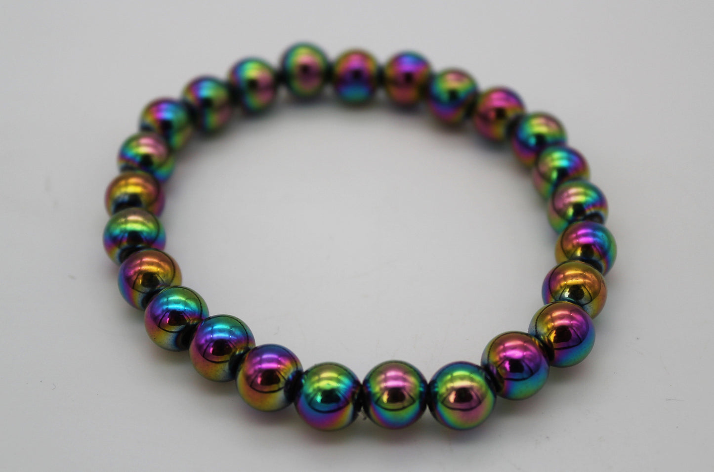 Rainbow Hematite Bracelet to reduce pain - The Rock Crystal Shop