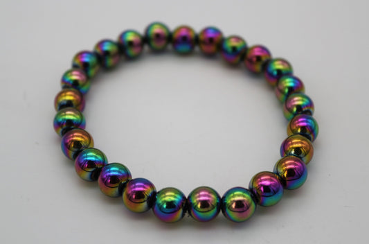 Natural Rainbow Hematite Bracelet
